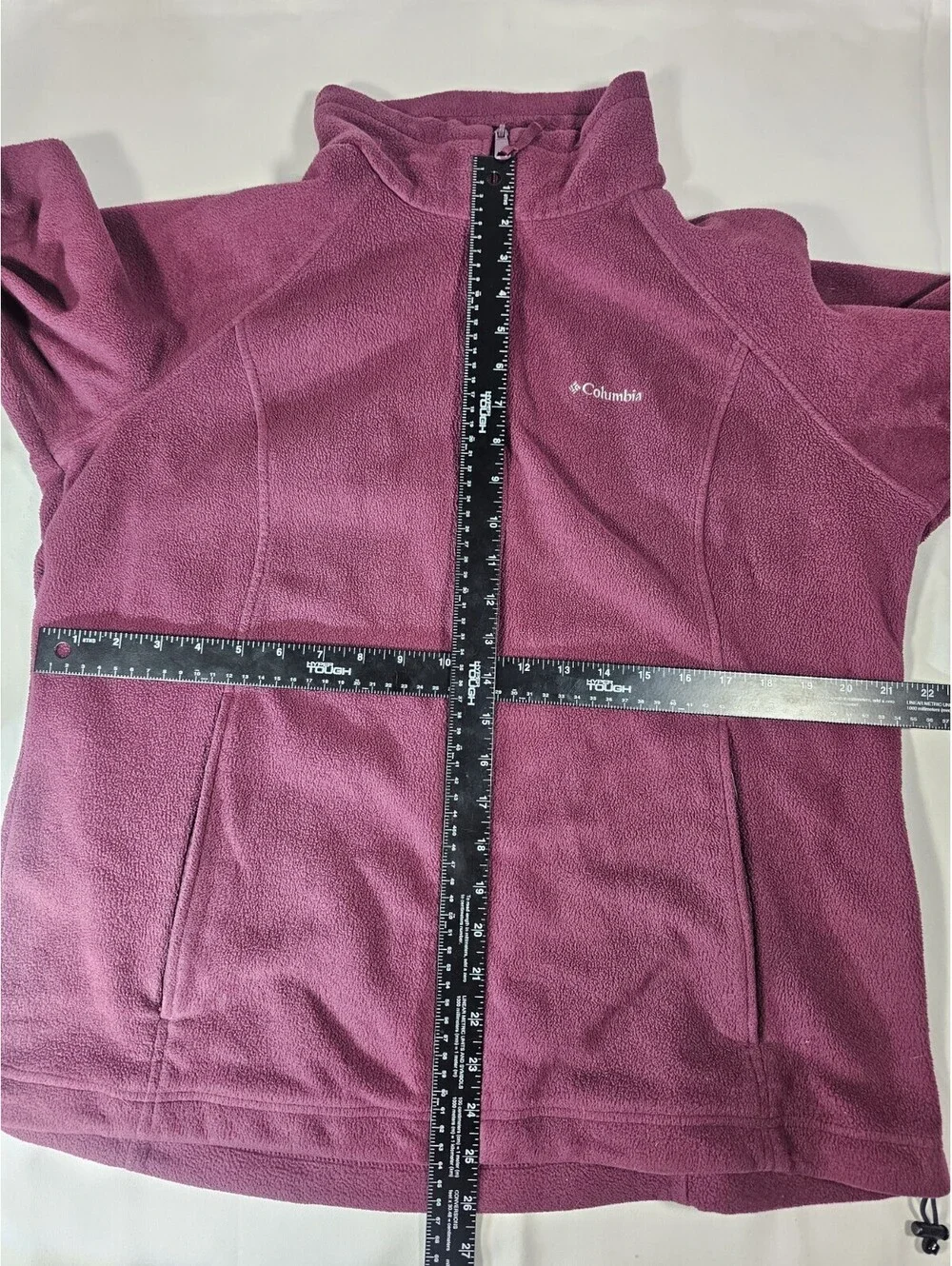 Columbia Jacket Womens 1X Plus Purple Full Zip Long Sleeve Mid-Length Pockets